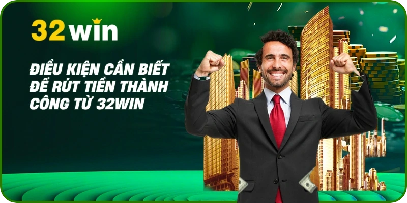 Điều Khoản Sử Dụng 32Win 3 Điều kiện cần biết để rút tiền thành công từ 32Win